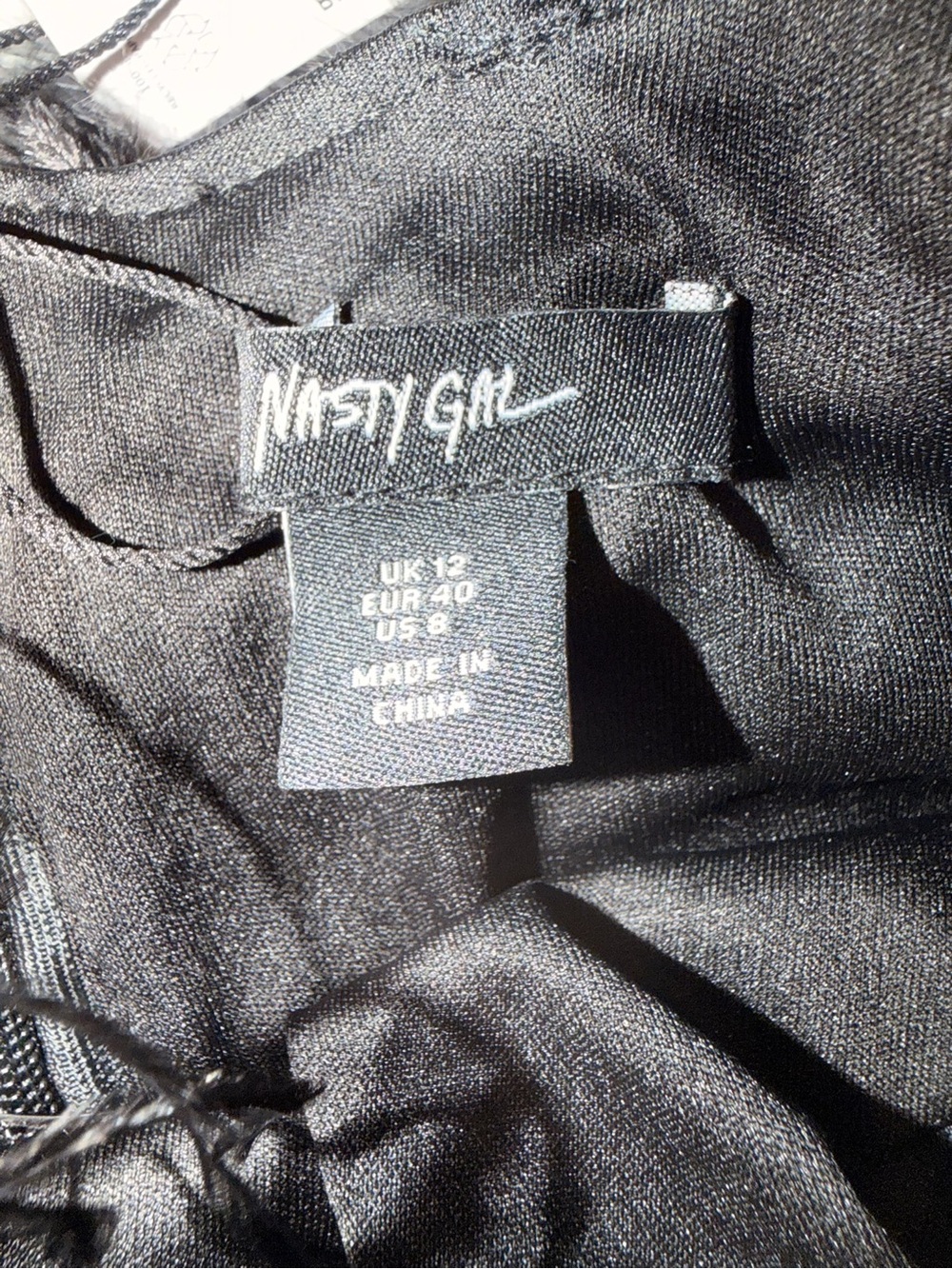 Nasty Gal Black Sequin Feather-Trim Jumpsuit - Picture 3 of 4